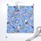 Dice Blue Purple Fantasy Illustration Nerd Sword Games Custom Printed Fabric by Spoonflower Various Fabrics by the Yard or Fat Quarter